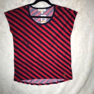 Michael Kors Red Black Stripe Top🖤❤️